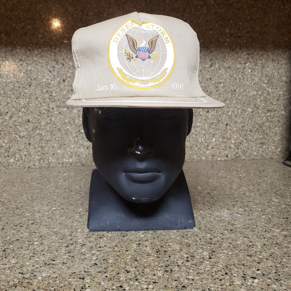 DESERT STORM Jan 16 1991 Snapback Trucker Hat Cap Made In USA, NOS‎
